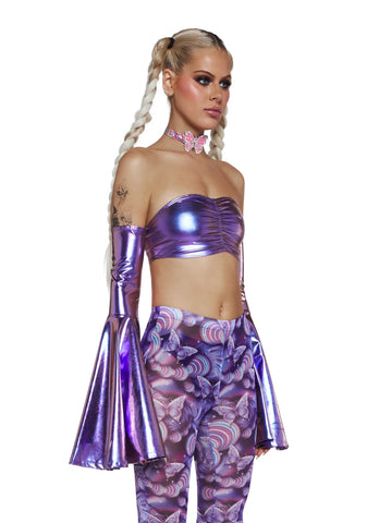 Luminous Love Metallic Tube Top