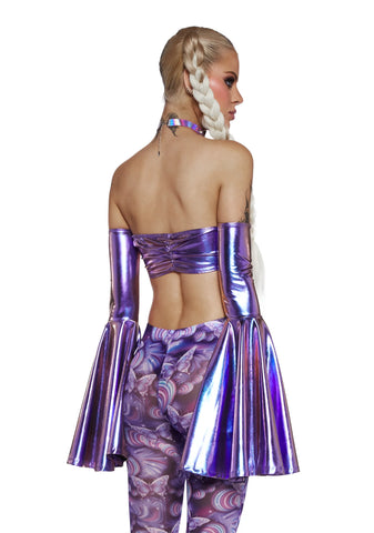 Luminous Love Metallic Tube Top