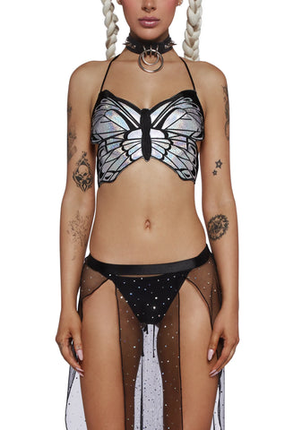 Playa Dreamin' Butterfly Top - Metallic