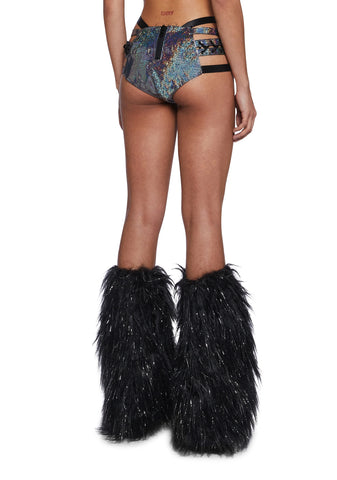 Monarch Rude Awakening Lace-Up Shorts - Black