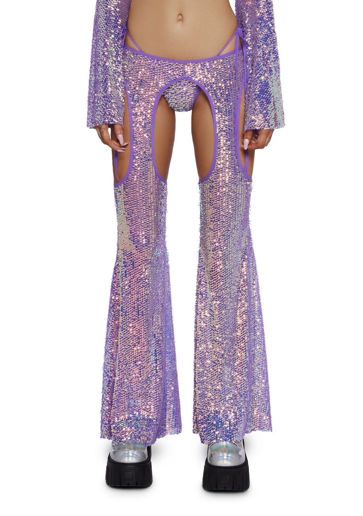 Royal Reef Diva Sequin Chaps Set - Purple