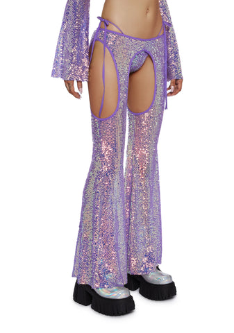 Royal Reef Diva Sequin Chaps Set - Purple