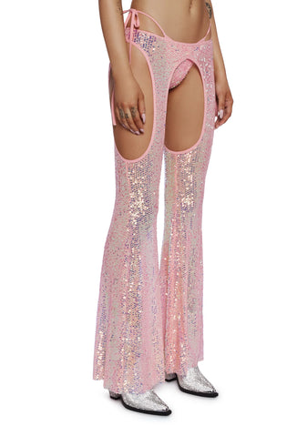 Royal Reef Diva Sequin Chaps Set - Pink