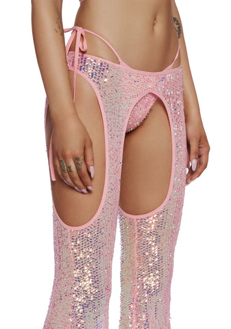 Royal Reef Diva Sequin Chaps Set - Pink