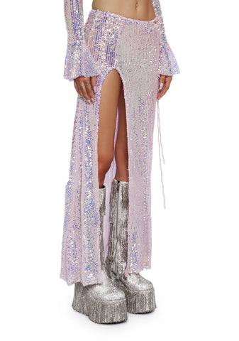 Ethereal Opulence Sequin Maxi Skirt