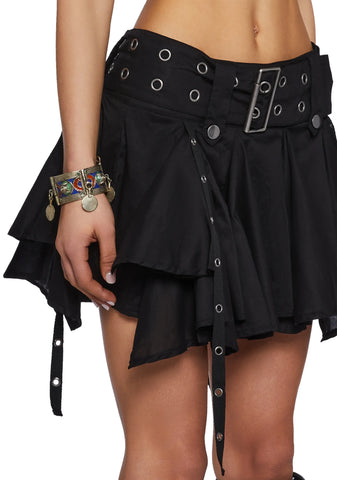 War With Nature Mini Skirt-Black