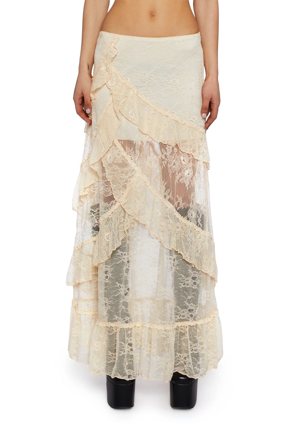 Courtship Romance Lace Maxi Skirt