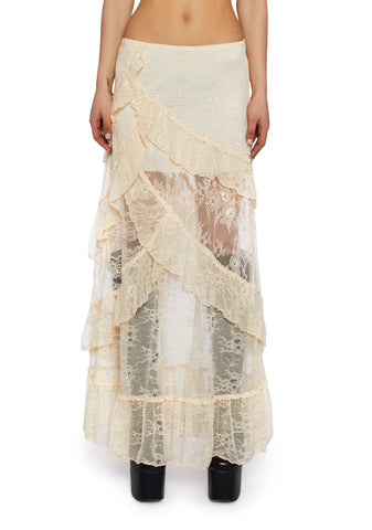 Courtship Romance Lace Maxi Skirt