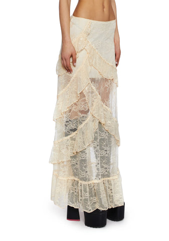 Courtship Romance Lace Maxi Skirt