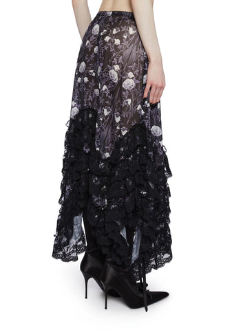 Midnight Bloom Maxi Skirt
