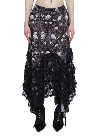 Midnight Bloom Maxi Skirt