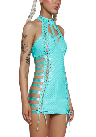 Rude Awakening Mini Dress - Teal