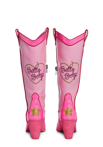 She's The Bee's Knees Cowboy Boots - Glitter