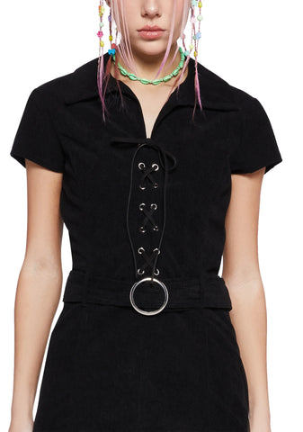 Inch By Inch Mini Dress - Black