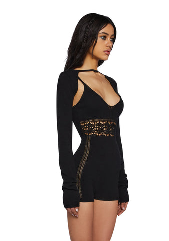 Sudden Silence Romper And Shrug Set