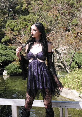 Ethereal Elegance Dress And Gloves Set