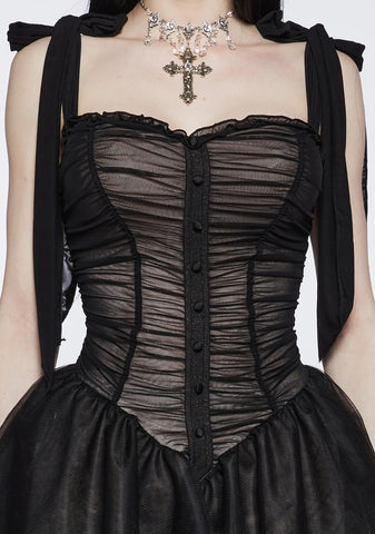 Eclipsed By Love Mini Dress And Glove Set