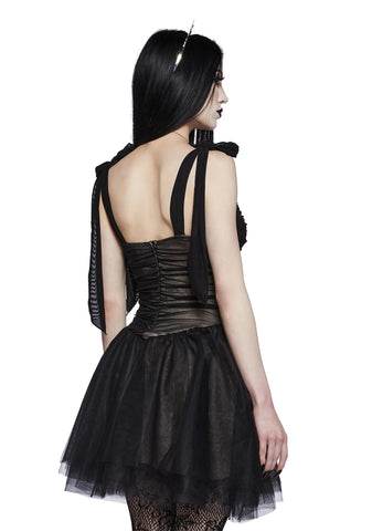 Eclipsed By Love Mini Dress And Glove Set