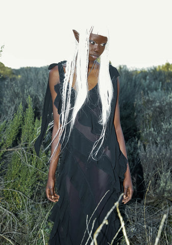 Desires Unveiled Ruffled Maxi Dress