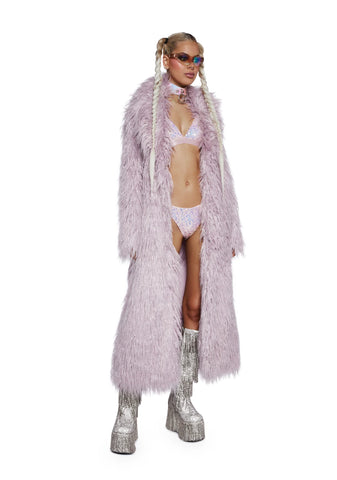 Astro Arctic Faux Fur Coat - Purple