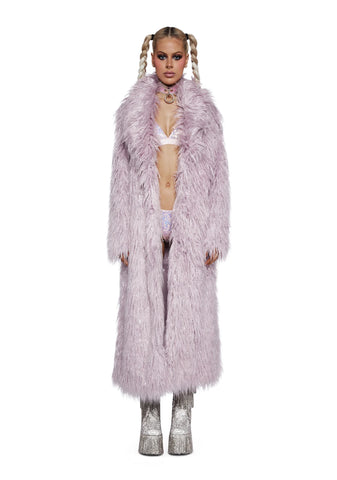 Astro Arctic Faux Fur Coat - Purple