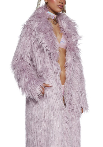 Astro Arctic Faux Fur Coat - Purple