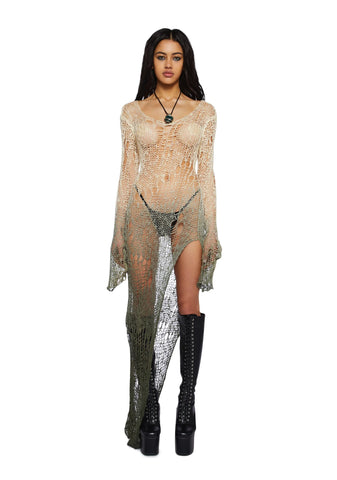 A Lifetime With You Longline Sweater-Light Green