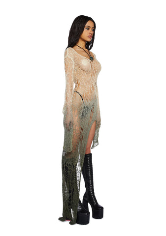 A Lifetime With You Longline Sweater-Light Green