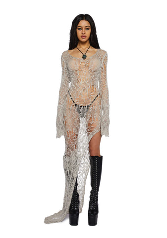 A Lifetime With You Longline Sweater-Gray