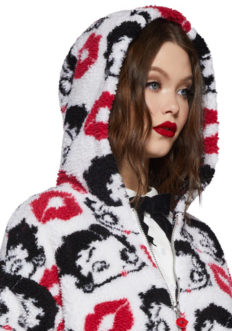 Boop-A-Licious Hooded Sherpa Jacket
