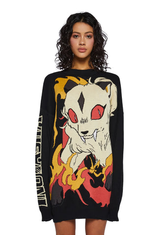 Ferocious Creature Intarsia Sweater
