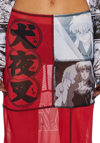 Make You Pay Mesh Maxi Skirt