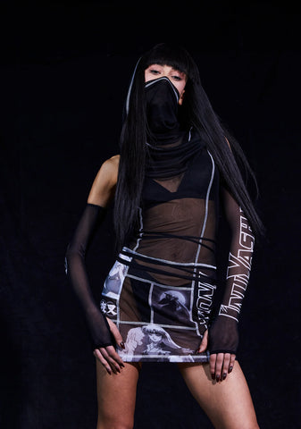 Phantom Showdown Mesh Dress And Gloves Set