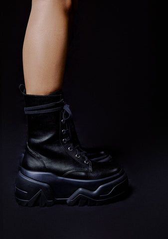 Optical Fuse Combat Boots - Black