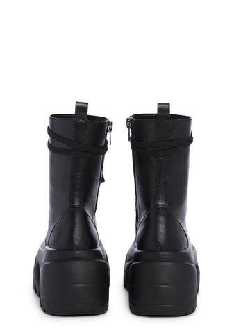 Optical Fuse Combat Boots - Black
