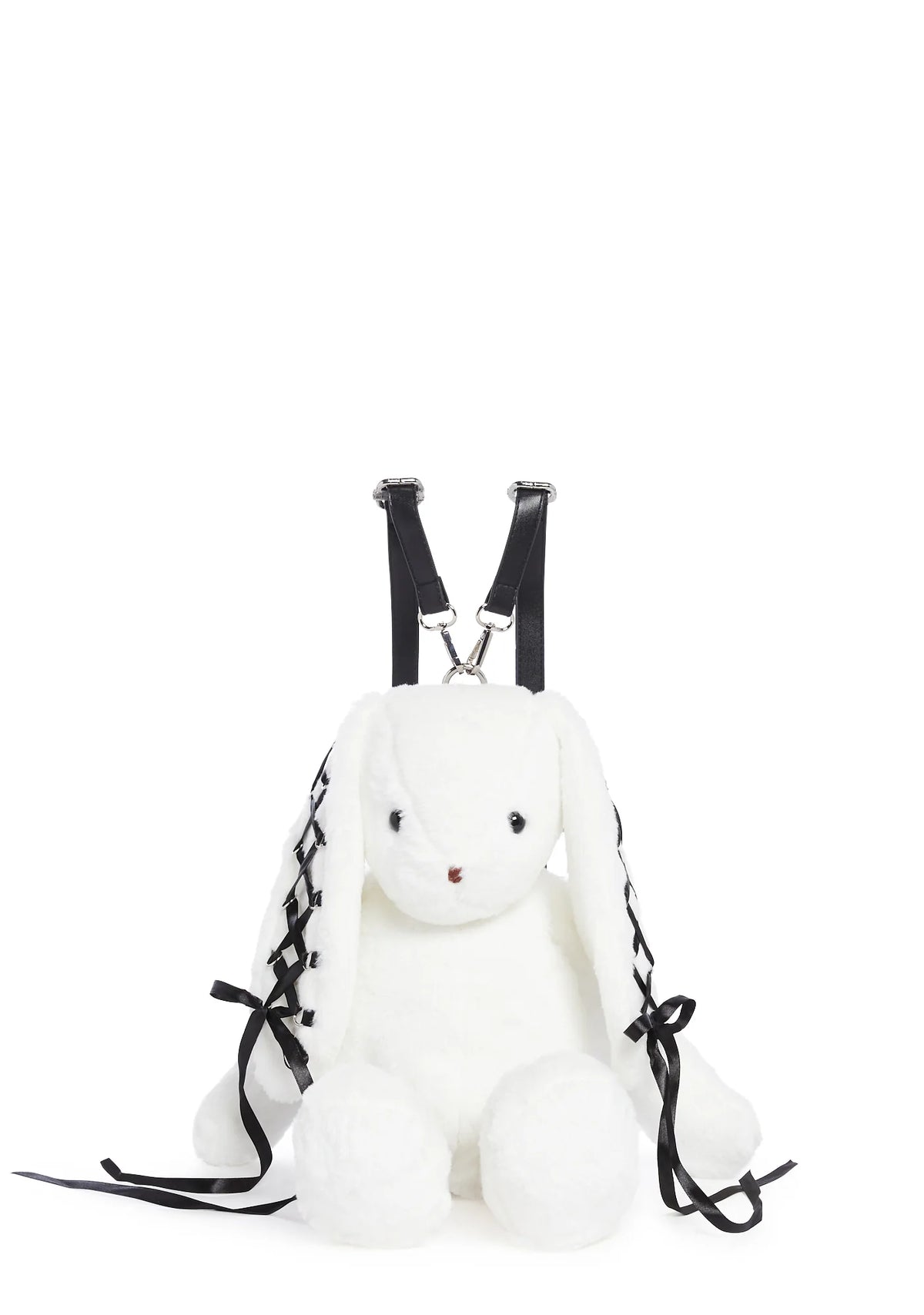 Cuddly Bunny Plush Backpack - White