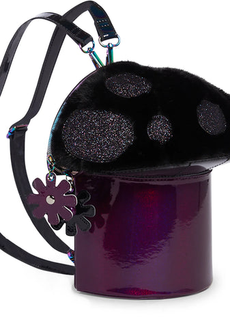 Trippy Vibe Got Funky Mushroom Backpack-Black