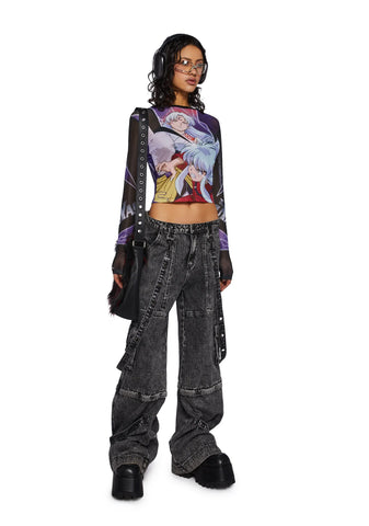 Electric Battle Mesh Top