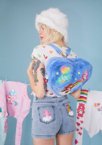 Lotsa Heart Hoodie Backpack - Blue