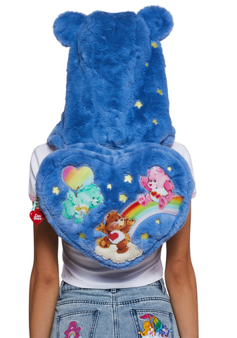 Lotsa Heart Hoodie Backpack - Blue