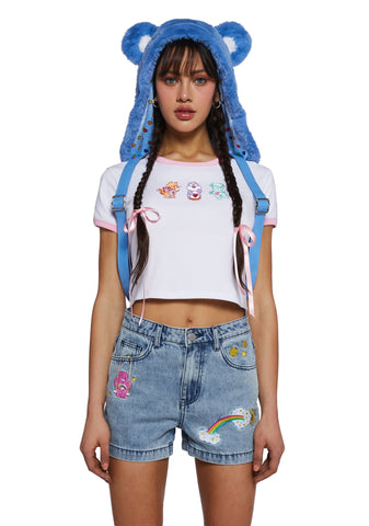 Lotsa Heart Hoodie Backpack - Blue