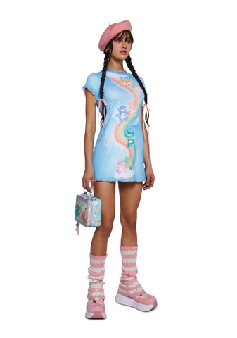 Ride The Rainbow Mesh Mini Dress