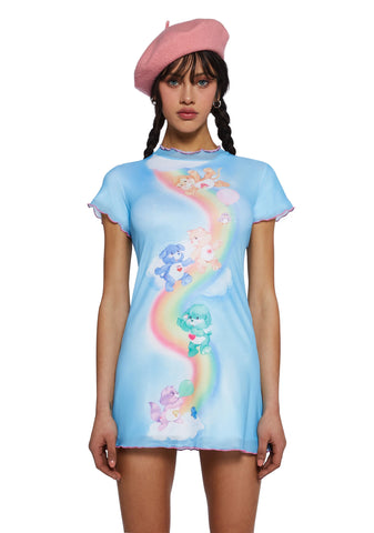 Ride The Rainbow Mesh Mini Dress