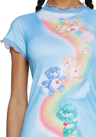 Ride The Rainbow Mesh Mini Dress