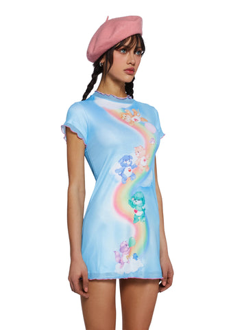 Ride The Rainbow Mesh Mini Dress
