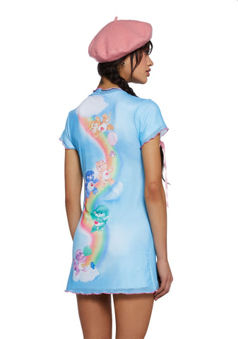 Ride The Rainbow Mesh Mini Dress