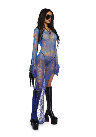 A Lifetime With You Longline Sweater - Blue