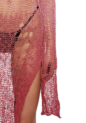 A Lifetime With You Longline Sweater-Red