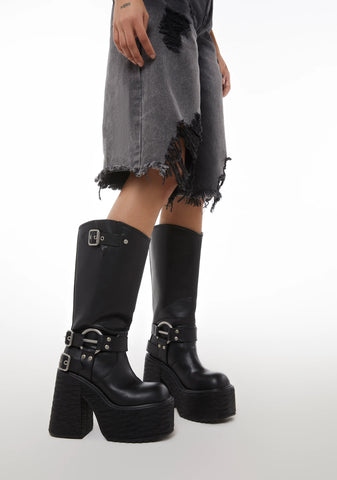 Streetwise Maven Denim Shorts - Black