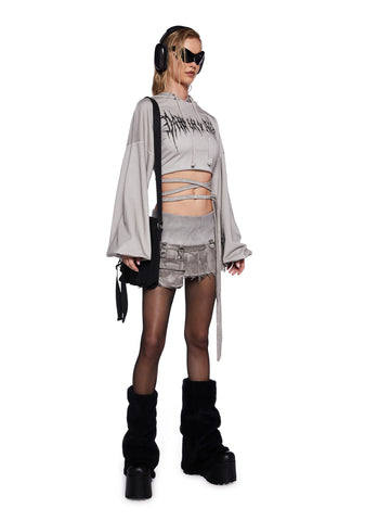 Pitch Pleated Cargo Micro Skirt